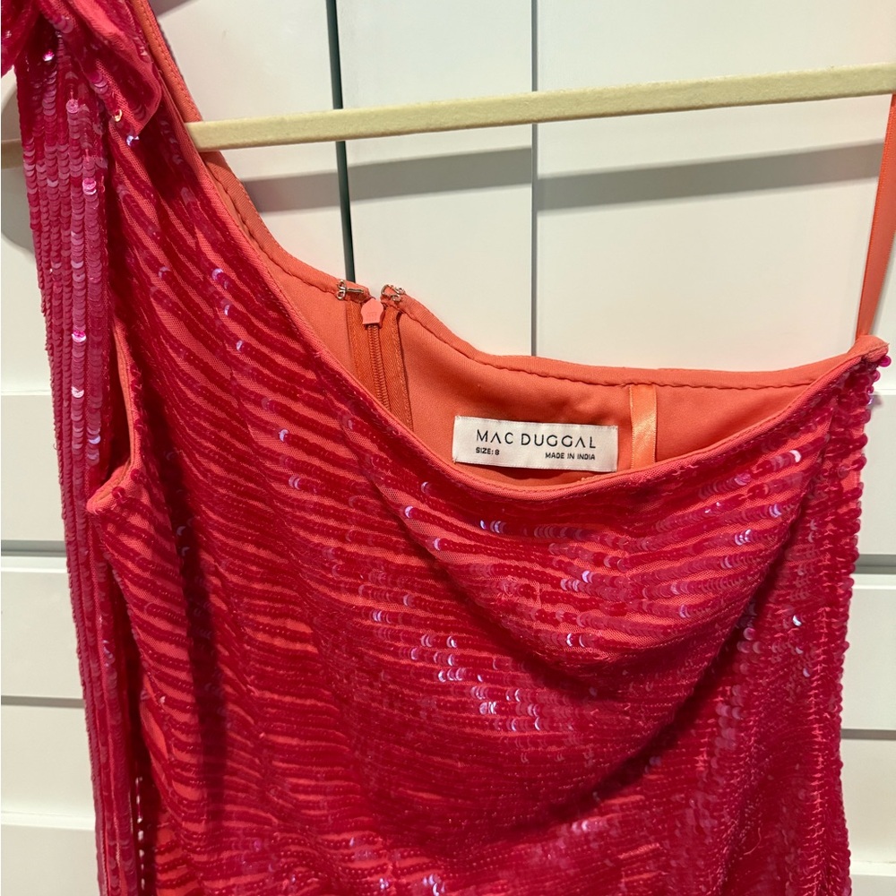 NWOT Mac Duggal Scarlet Sequin Dress - Picture 5 of 6